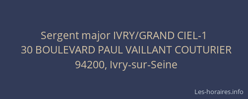 Sergent major IVRY/GRAND CIEL-1