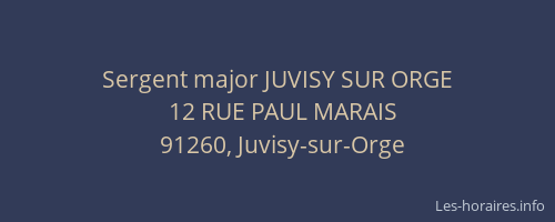 Sergent major JUVISY SUR ORGE