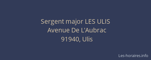 Sergent major LES ULIS