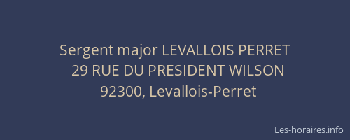 Sergent major LEVALLOIS PERRET