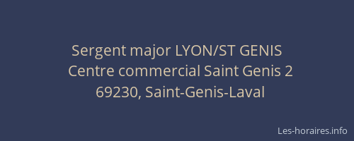 Sergent major LYON/ST GENIS