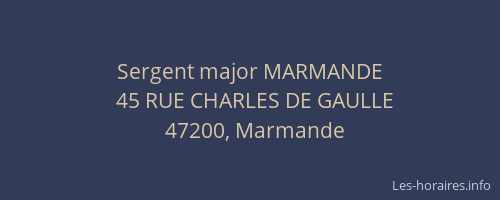 Sergent major MARMANDE