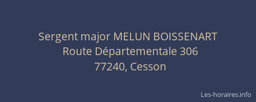Sergent major MELUN BOISSENART