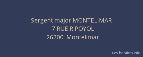 Sergent major MONTELIMAR