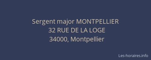 Sergent major MONTPELLIER