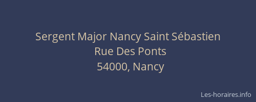 Sergent Major Nancy Saint Sébastien