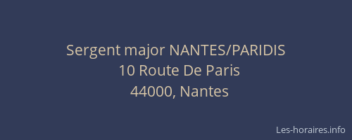 Sergent major NANTES/PARIDIS