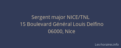 Sergent major NICE/TNL