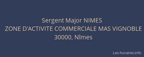 Sergent Major NIMES
