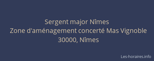 Sergent major Nîmes