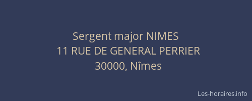 Sergent major NIMES