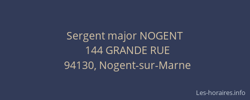 Sergent major NOGENT