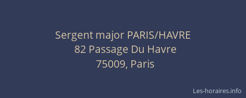 Sergent major PARIS/HAVRE