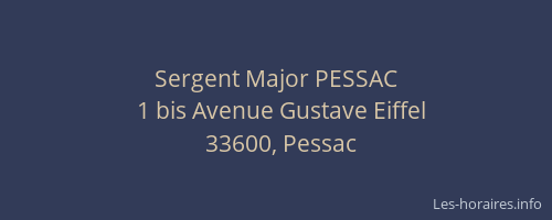 Sergent Major PESSAC