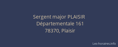 Sergent major PLAISIR