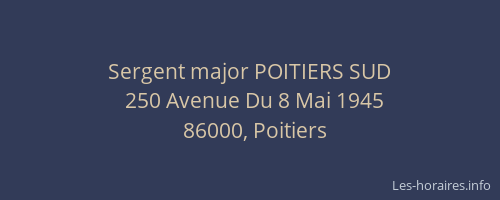 Sergent major POITIERS SUD