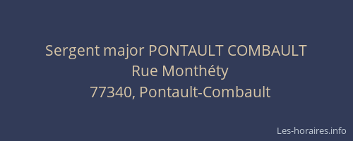 Sergent major PONTAULT COMBAULT