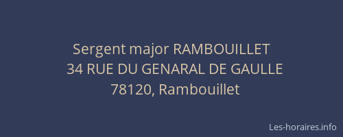 Sergent major RAMBOUILLET
