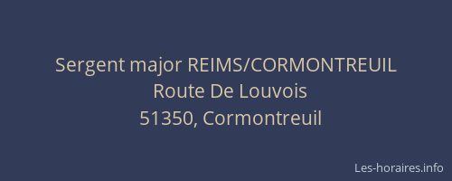 Sergent major REIMS/CORMONTREUIL