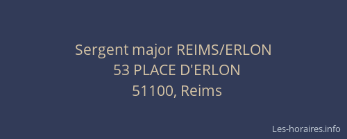 Sergent major REIMS/ERLON