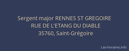 Sergent major RENNES ST GREGOIRE
