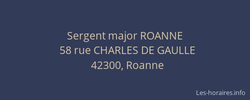 Sergent major ROANNE