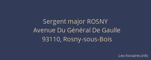Sergent major ROSNY