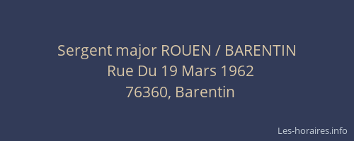 Sergent major ROUEN / BARENTIN