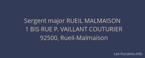 Sergent major RUEIL MALMAISON