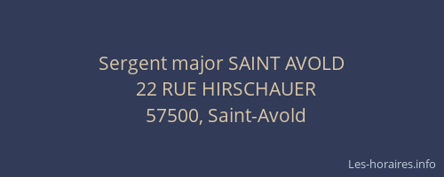 Sergent major SAINT AVOLD