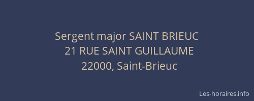 Sergent major SAINT BRIEUC