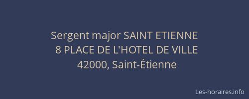 Sergent major SAINT ETIENNE