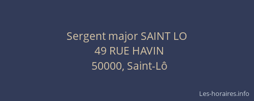 Sergent major SAINT LO