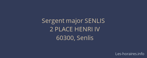 Sergent major SENLIS