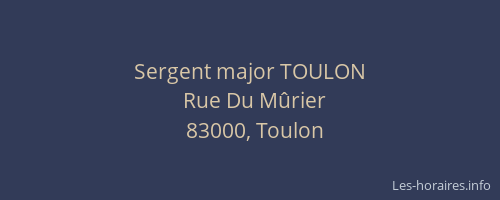 Sergent major TOULON