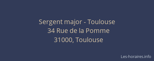 Sergent major - Toulouse