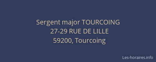 Sergent major TOURCOING