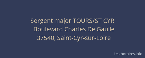 Sergent major TOURS/ST CYR