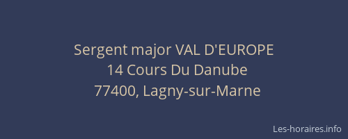 Sergent major VAL D'EUROPE