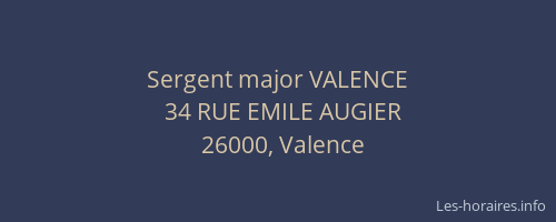 Sergent major VALENCE