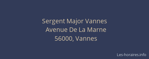 Sergent Major Vannes