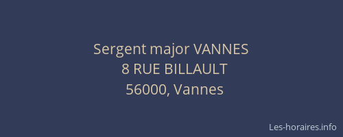 Sergent major VANNES