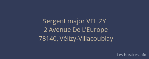 Sergent major VELIZY