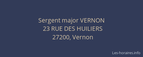 Sergent major VERNON