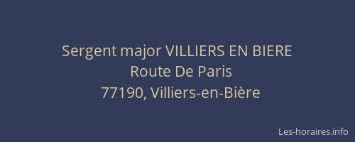 Sergent major VILLIERS EN BIERE