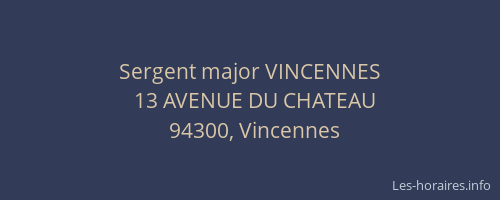Sergent major VINCENNES