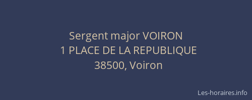 Sergent major VOIRON