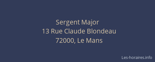 Sergent Major