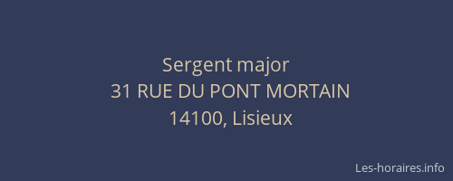 Sergent major