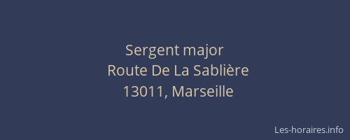 Sergent major